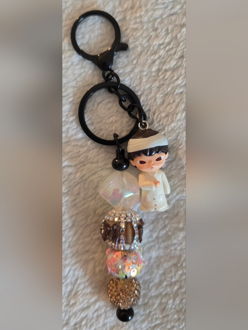 Brown & White Keychain/Bag Charm - Hirono